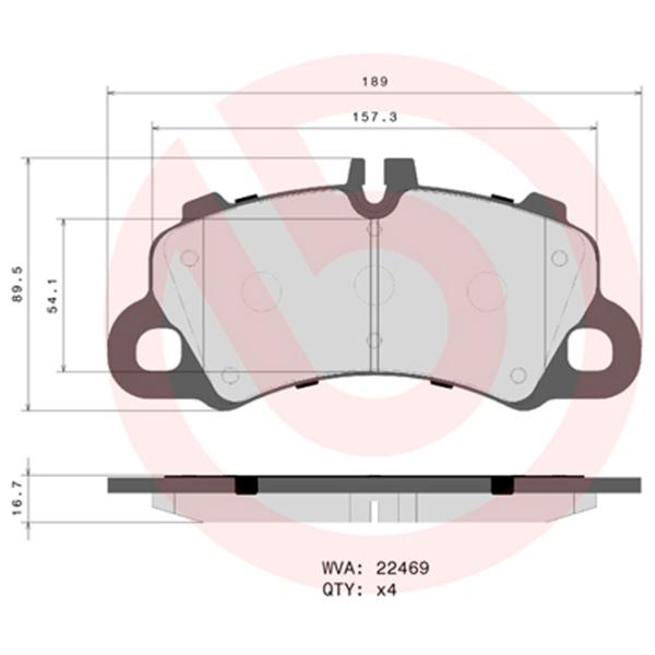 Тормозные колодки Brembo P 65 043 передние/ дисковые photo 3 Тормозные колодки Brembo P 65 043 передние/ дисковые photo 3