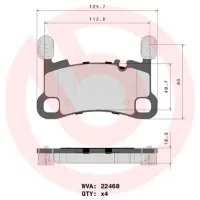 Plăcuțe de frână Brembo P 65 050 spate/ disk photo 3