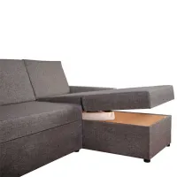 Canapea Modern Leader Alaska 10 (5592327) Microfibră/ Dark Gray photo 2