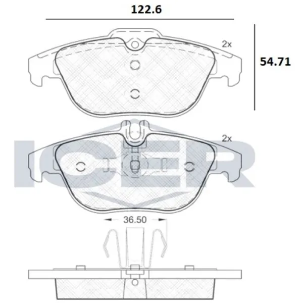 Plăcuțe de frână Icer 181863 spate/ disk photo 2