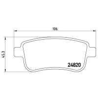 Plăcuțe de frână Brembo P 68 041 spate/ disk photo 4