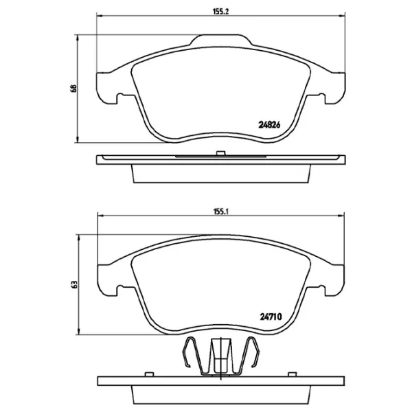 Plăcuțe de frână Brembo P 68 047 față/ disk photo 4