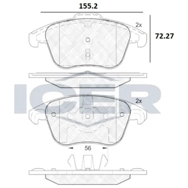 Тормозные колодки Icer 181866 передние/ дисковые photo 2