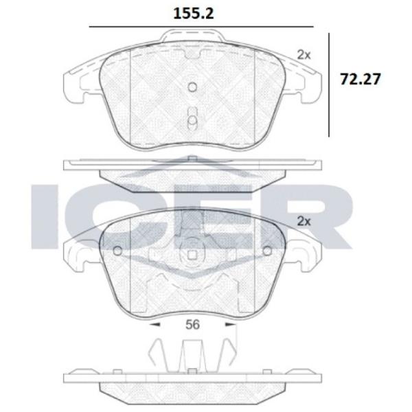 Тормозные колодки Icer 181866 передние/ дисковые photo 2