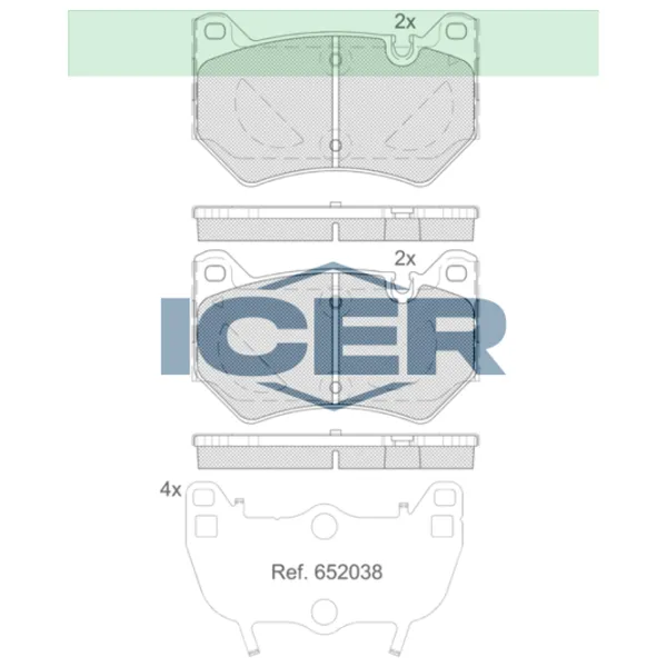 Plăcuțe de frână Icer 182380 față/ disk photo 2