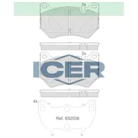 Plăcuțe de frână Icer 182380 față/ disk photo 2