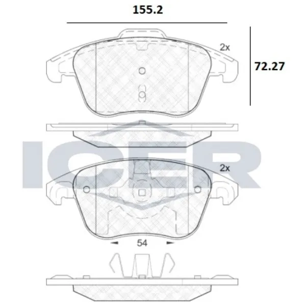 Тормозные колодки Icer 181866-200 передние/ дисковые photo 2