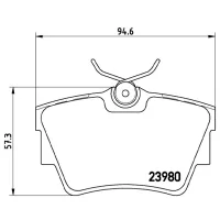 Plăcuțe de frână Brembo P 59 041 spate/ disk photo 4