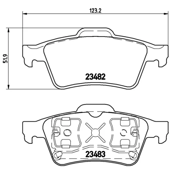 Plăcuțe de frână Brembo P 59 044 spate/ disk photo 4