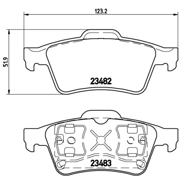 Plăcuțe de frână Brembo P 59 044 spate/ disk photo 4