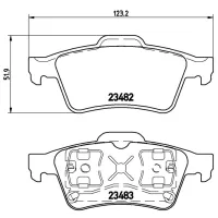 Plăcuțe de frână Brembo P 59 044 spate/ disk photo 4