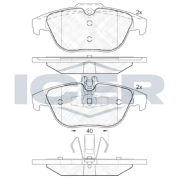 Plăcuțe de frână Icer 181900 spate/ disk photo 2