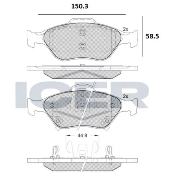 Тормозные колодки Icer 181877 передние/ дисковые photo 2