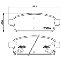 Plăcuțe de frână Brembo P 59 080 spate/ disk photo 4
