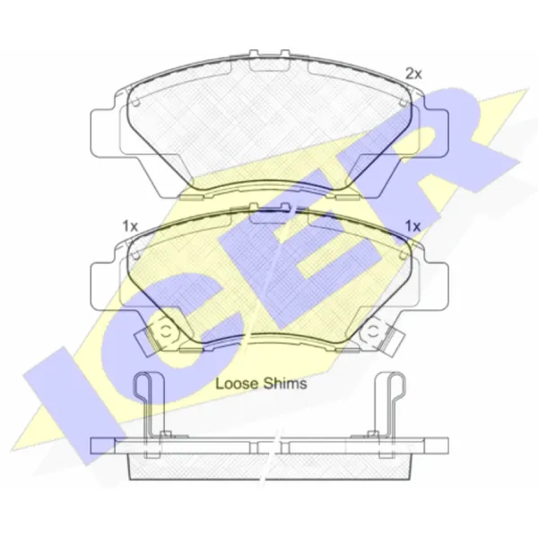 Тормозные колодки Icer 181906 передние/ дисковые photo 2 Тормозные колодки Icer 181906 передние/ дисковые photo 2
