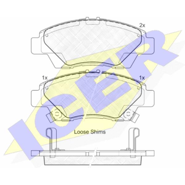 Тормозные колодки Icer 181906 передние/ дисковые photo 2 Тормозные колодки Icer 181906 передние/ дисковые photo 2
