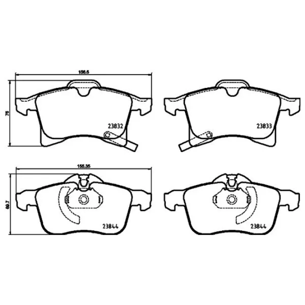 Plăcuțe de frână Brembo P 59 089 față/ disk photo 4