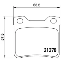 Plăcuțe de frână Brembo P 61 058 spate/ disk photo 4
