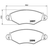 Plăcuțe de frână Brembo P 61 063 față/ disk photo 4