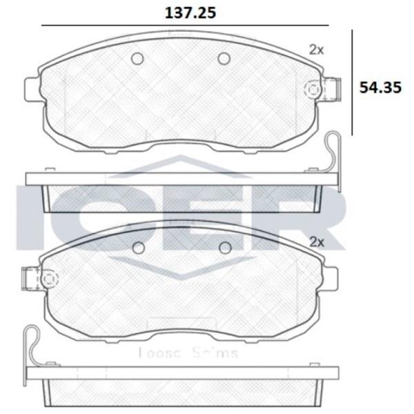 Тормозные колодки Icer 181882 передние/ дисковые photo 2 Тормозные колодки Icer 181882 передние/ дисковые photo 2