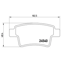 Plăcuțe de frână Brembo P 61 085 spate/ disk photo 4