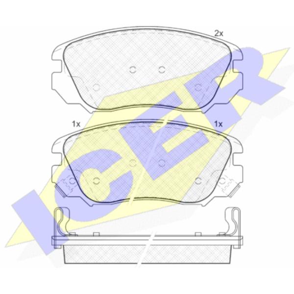 Тормозные колодки Icer 181914 передние/ дисковые photo 2 Тормозные колодки Icer 181914 передние/ дисковые photo 2