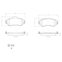Тормозные колодки Brembo P 61 105 передние/ дисковые photo 4