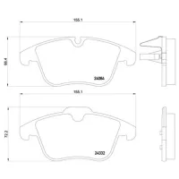 Plăcuțe de frână Brembo P 61 106 față/ disk photo 4