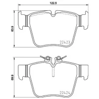 Plăcuțe de frână Brembo P 50 133 spate/ disk photo 4