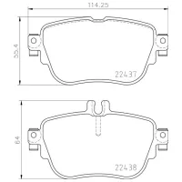 Plăcuțe de frână Brembo P 50 136 spate/ disk photo 4