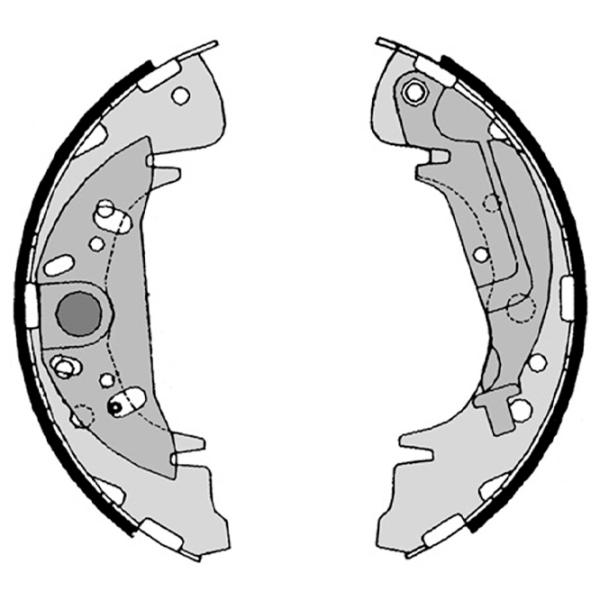 Plăcuțe de frână Brembo S 11 504 spate/ tobă photo 2