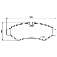Plăcuțe de frână Brembo P 50 155 spate/ disk photo 4