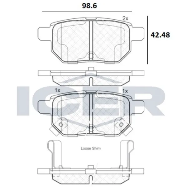 Тормозные колодки Icer 181899 задние/ дисковые photo 2