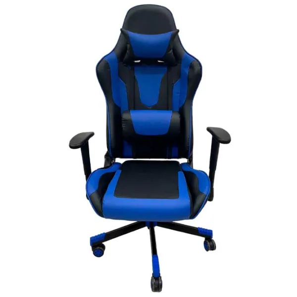 Fotoliu de birou ART Gamer-027E Piele artificială/ Black Blue photo 2 Fotoliu de birou ART Gamer-027E Piele artificială/ Black Blue photo 2
