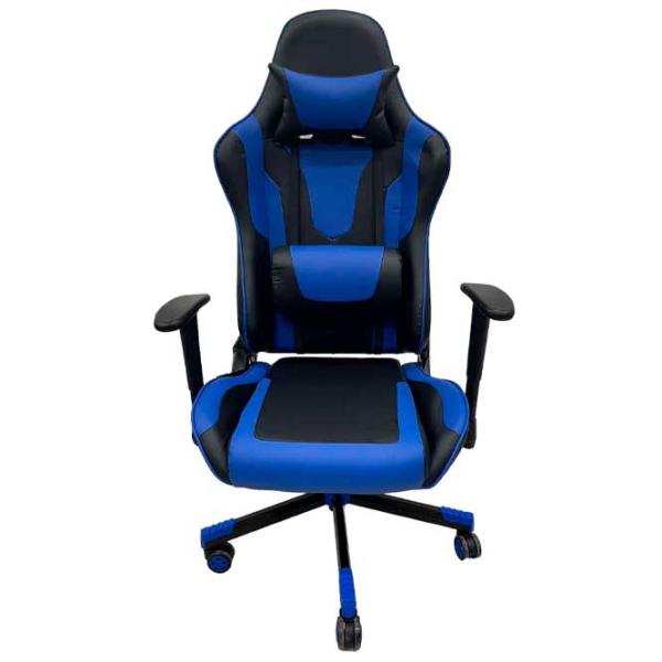Fotoliu de birou ART Gamer-027E Piele artificială/ Black Blue photo 2 Fotoliu de birou ART Gamer-027E Piele artificială/ Black Blue photo 2