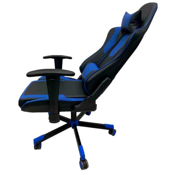 Fotoliu de birou ART Gamer-027E Piele artificială/ Black Blue photo 3 Fotoliu de birou ART Gamer-027E Piele artificială/ Black Blue photo 3