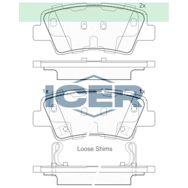 Тормозные колодки Icer 181976 задние/ дисковые photo 2 Тормозные колодки Icer 181976 задние/ дисковые photo 2