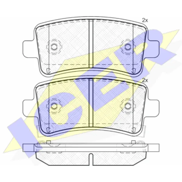 Plăcuțe de frână Icer 181929 spate/ disk photo 2 Plăcuțe de frână Icer 181929 spate/ disk photo 2