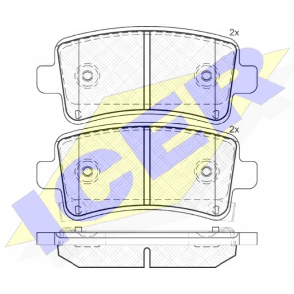 Plăcuțe de frână Icer 181929 spate/ disk photo 2 Plăcuțe de frână Icer 181929 spate/ disk photo 2