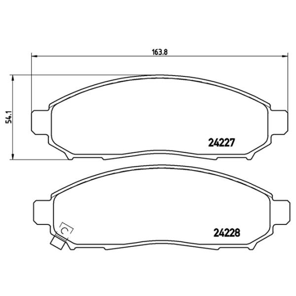 Тормозные колодки Brembo P 56 059 передние/ дисковые photo 4 Тормозные колодки Brembo P 56 059 передние/ дисковые photo 4