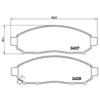 Plăcuțe de frână Brembo P 56 059 față/ disk photo 4