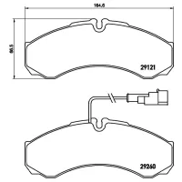 Plăcuțe de frână Brembo P 56 069 spate/ disk photo 4