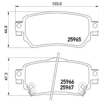 Plăcuțe de frână Brembo P 56 098 spate/ disk photo 4