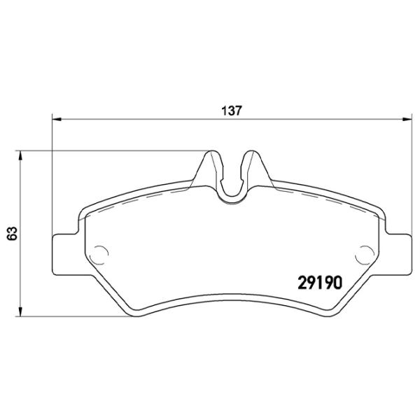 Plăcuțe de frână Brembo P 50 084 spate/ disk photo 4