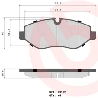 Plăcuțe de frână Brembo P 50 085 spate/ disk photo 4