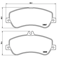 Plăcuțe de frână Brembo P 50 086 față/ disk photo 4