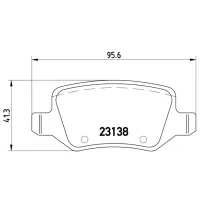 Plăcuțe de frână Brembo P 50 090 spate/ disk photo 4