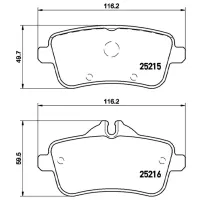 Plăcuțe de frână Brembo P 50 099 spate/ disk photo 4