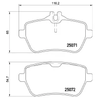 Plăcuțe de frână Brembo P 50 117 spate/ disk photo 4