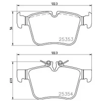 Plăcuțe de frână Brembo P 50 122 spate/ disk photo 4